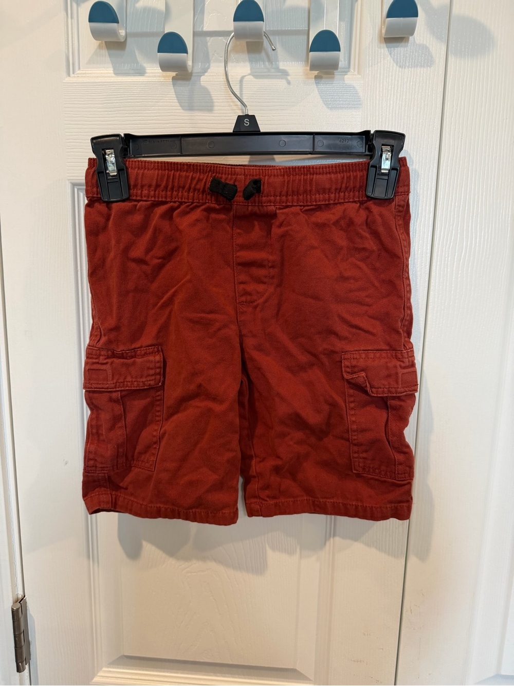 Street Rules Kids Cargo Shorts in Rust Red - Casual Drawstring Waist